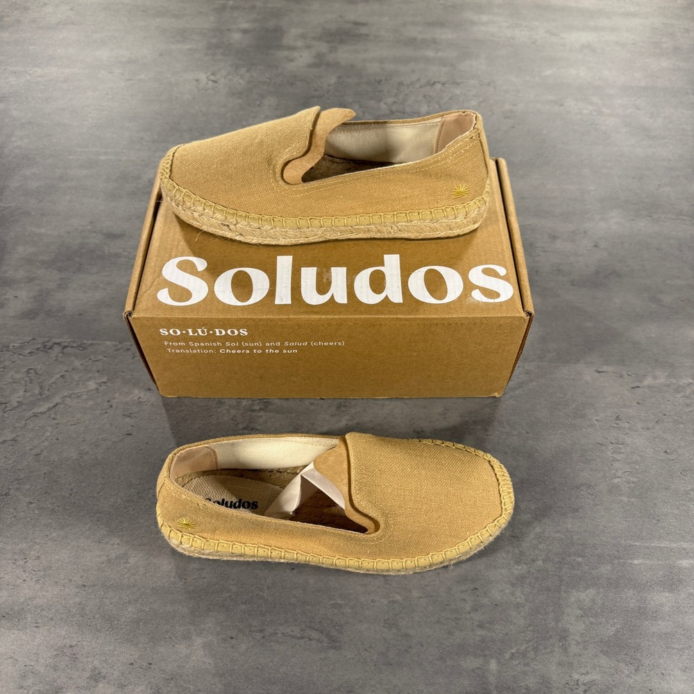 Soludos Espadrilles Womens 5-5.5 The Smoking Platform Safari Brown NEW $110